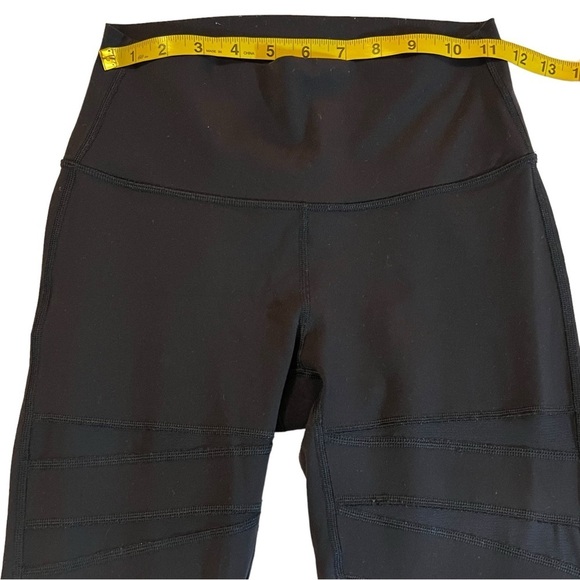 Lululemon Wunder Under Pant High Rise*Tech Mesh 28" Black Yoga 2 lace inset - Picture 11 of 16